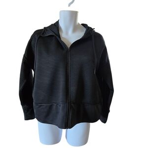 Nike Women's Black Ribbed Hoodie